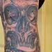 Tattoos - Black and Grey Skull and Snake Tattoo - 70619
